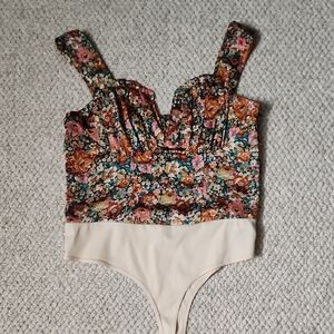Sage Floral Bodysuit - Multicolor and Cream